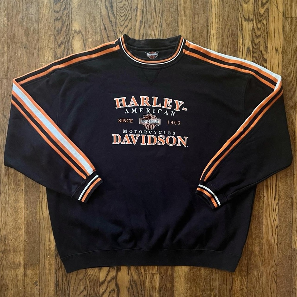 90s Deadstock Harley Davidson Embroidered Logo Crewneck Sweatshirt
